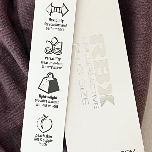 RBX Womens Peach Skin Plum Joggers Plus Size 2X Drawstring Waist Lightweight NWT - Picture 8 of 12